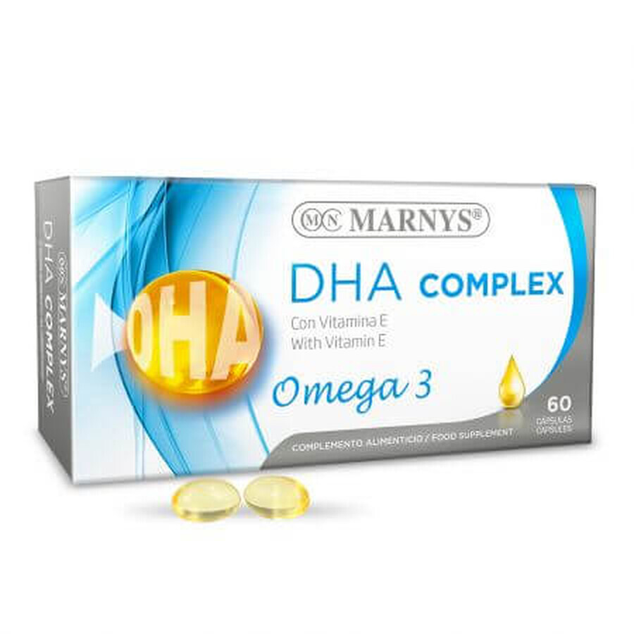 DHA Complex Omega 3 with Vitamin E, 60 capsules, Marnys