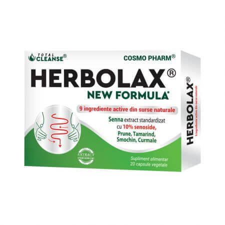 Herbolax Nueva Fórmula, 20 cápsulas vegetales, Cosmopharm