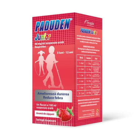 Paduden Junior, 40 mg/ml oral suspension, 100 ml, Therapy