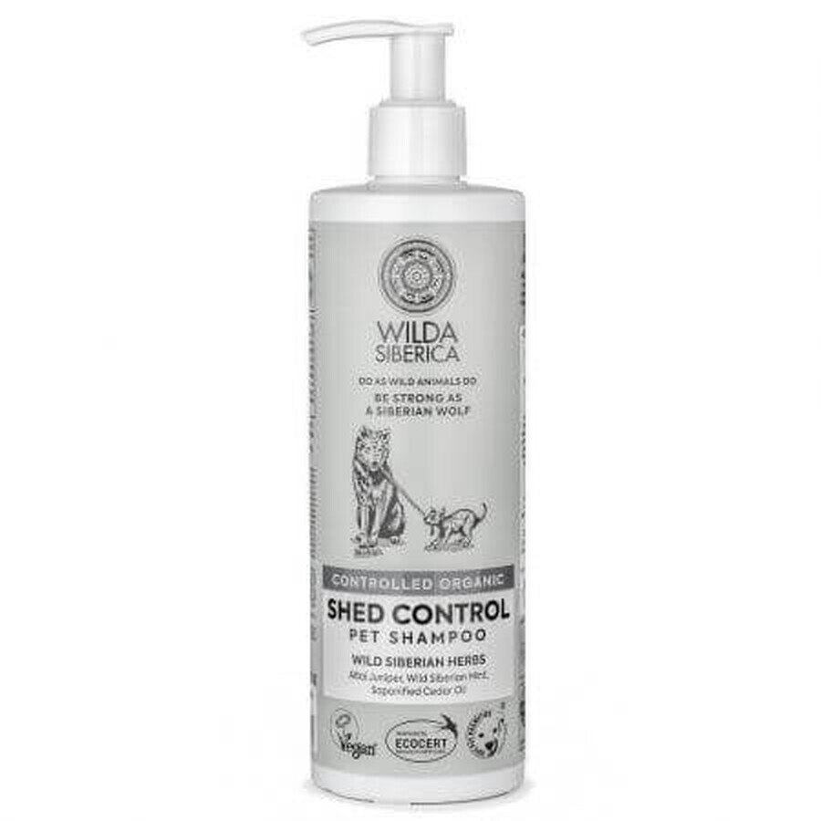 Sampon antinaparlire pentru caini si pisici Shed Control, 400 ml, Wild Siberica