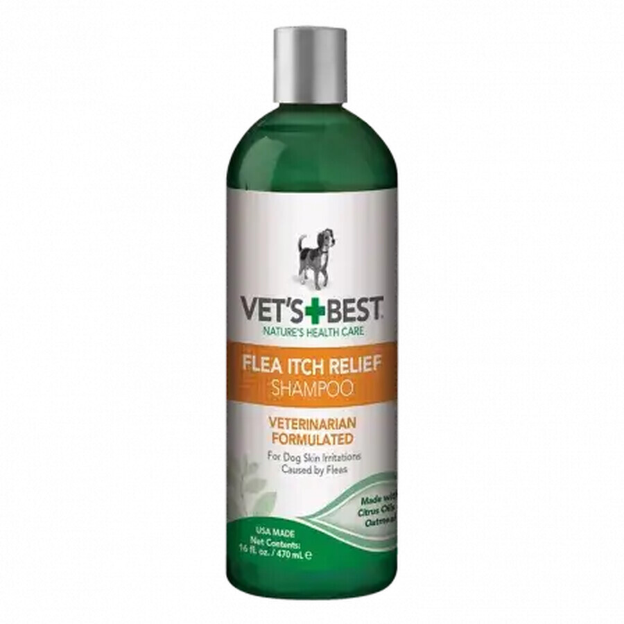 Shampoo voor honden met citrusolie en haverextract Verlichting tegen vlooienjeuk, 470 ml, Vet's Best