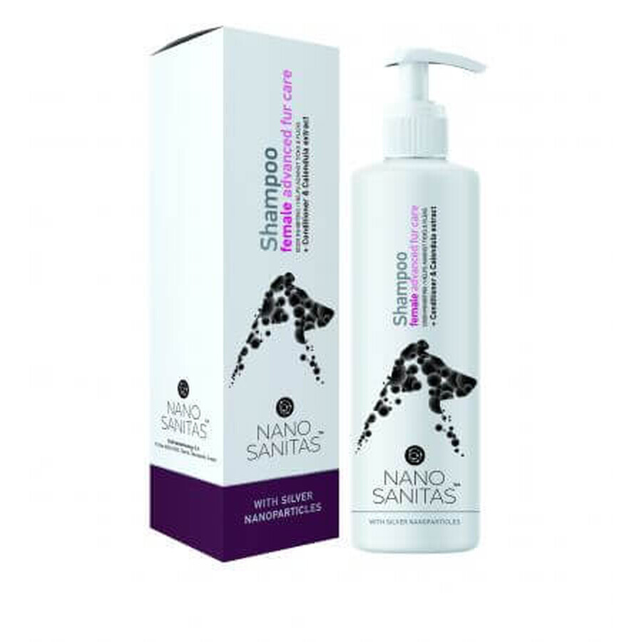 Shampoo for dog fur care, especially for females, 250 ml, Nano Sanitas