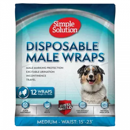 Diapers for dogs Male medium size (M), 12 pieces, Simple Solution