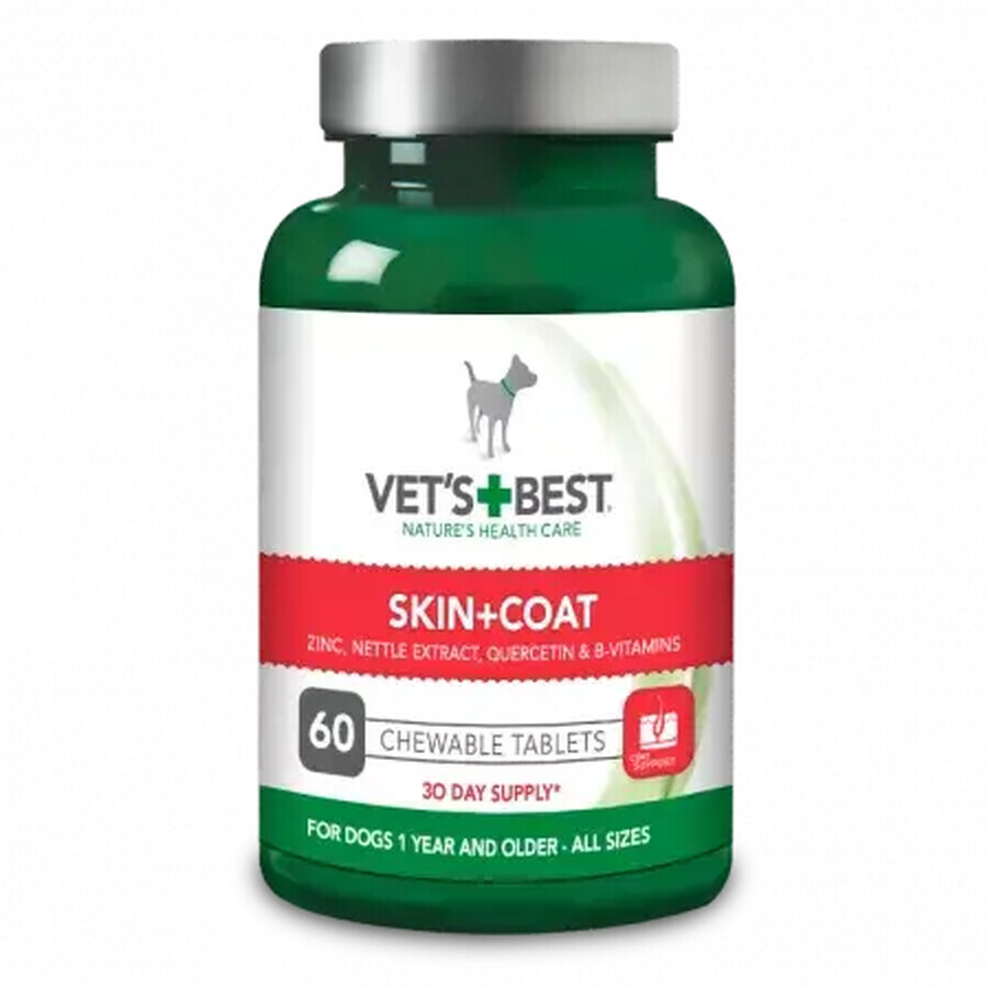 Supplement for fur and skin Skin and Coat, 60 tablets, Vets Best