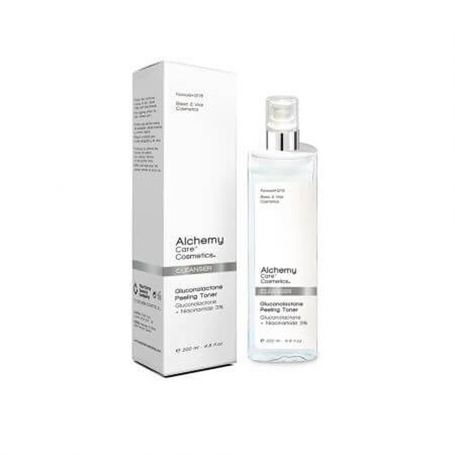 Exfoliërende toner met glucunolacton en 3% niacinamide, 200 ml, Alchemy