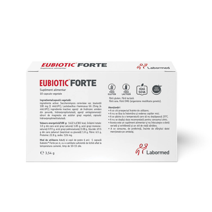 Eubiotic Forte, 10 plantaardige capsules, Labormed