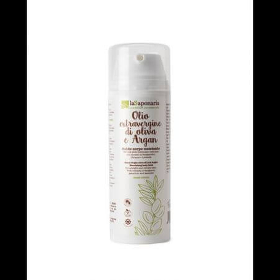 Lichaamscrème met argan- en extra vierge olijfolie, 150 ml, La Saponaria