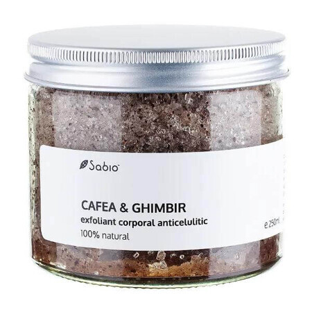 Anti-cellulite scrub with coffee and ginger, 250 ml, Sabio