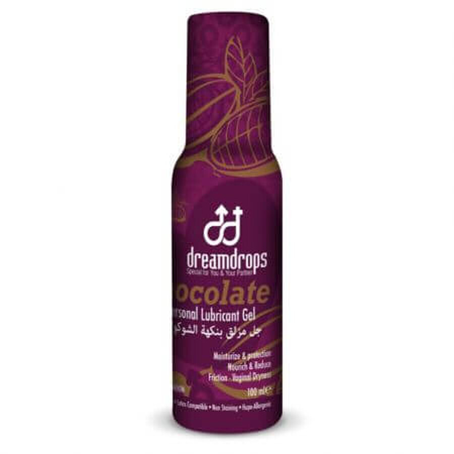 Gel lubrificante al silicone al gusto cioccolato Dream Drops, 100 ml, Proterm