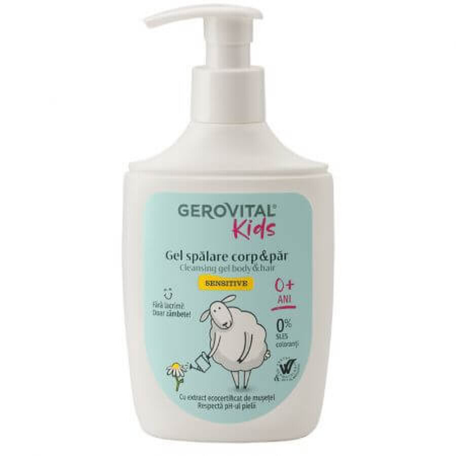 Gevoelige wasgel voor lichaam en haar, 300 ml, Gerovital Kids