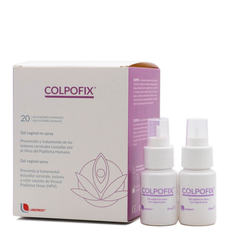 Colpofix gel vaginal spray, 2 x 20 ml + 20 aplicadores, Laborest Italia