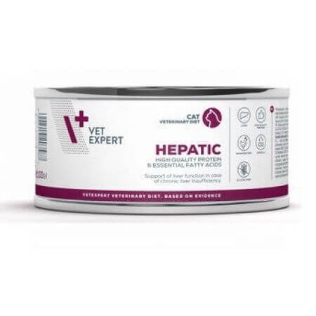 Aliments pour chats Hepatic Cat, 100 g, VetExpert