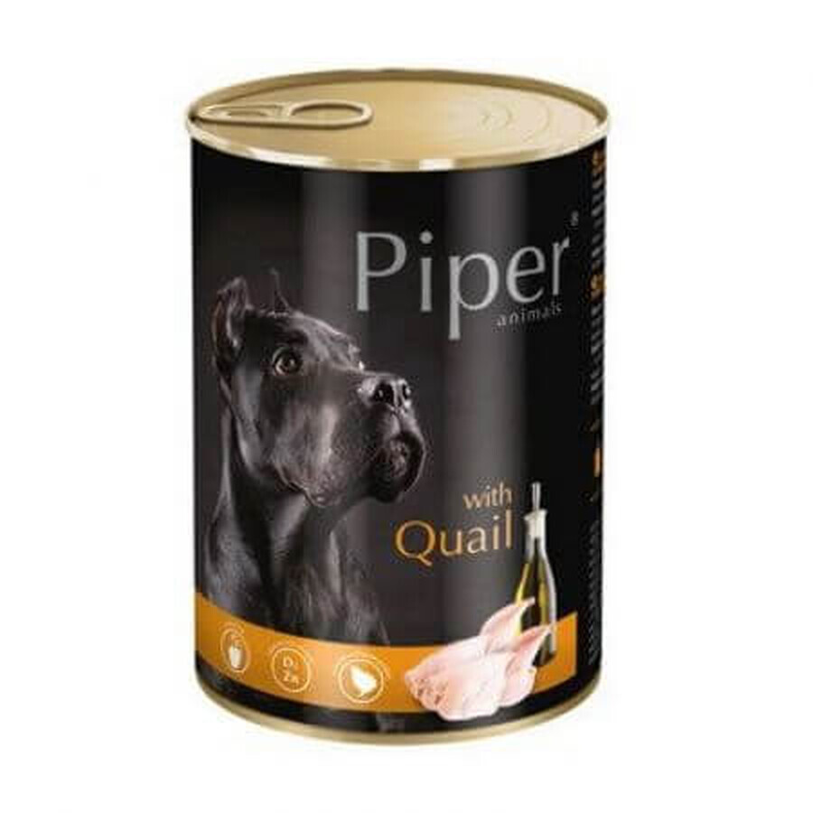 Hundenassfutter mit Wachtelfleisch Adult, 400 g, Piper