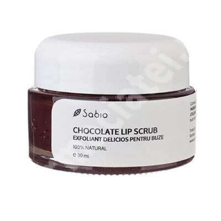 Delicioso exfoliante labial de chocolate, 30 ml, Sabio