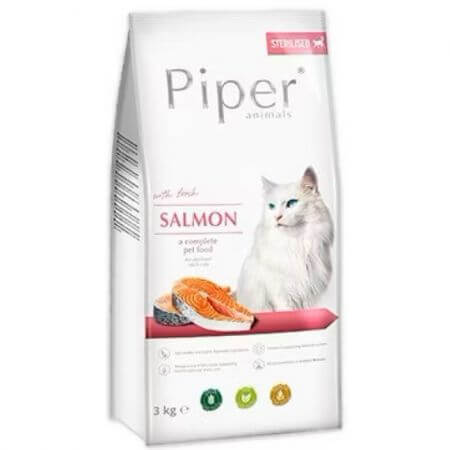 Zalm droogvoer voor gesteriliseerde katten, 3 Kg, Piper