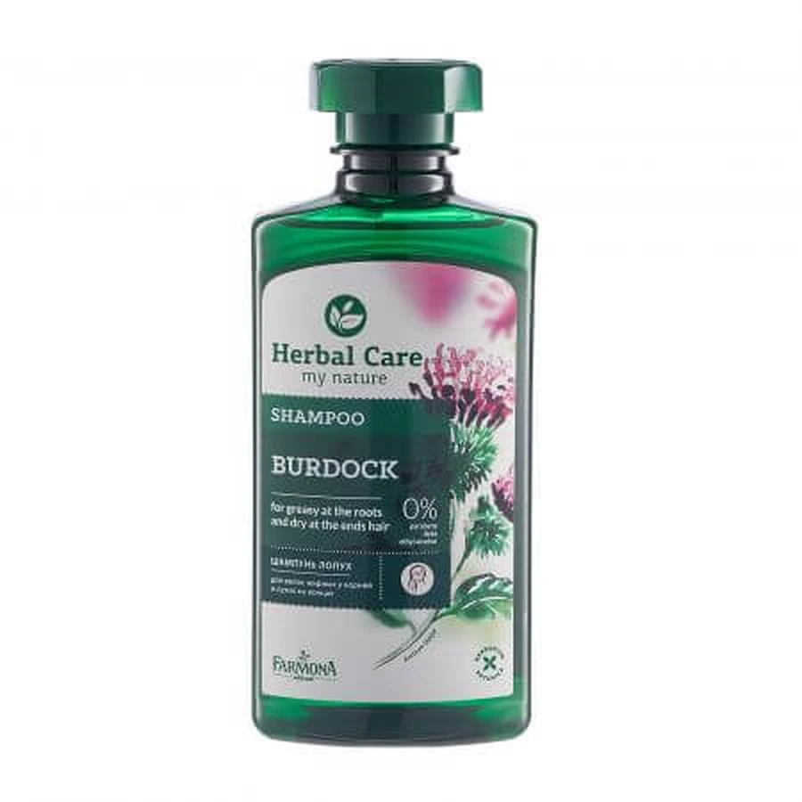 Shampoo met kliswortelextract voor vet haar met roos Herbal Care, 330 ml, Farmona