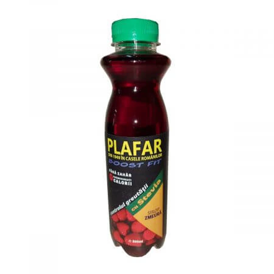 Boost Fit raspberry syrup with stevia, 500 ml, Plafar