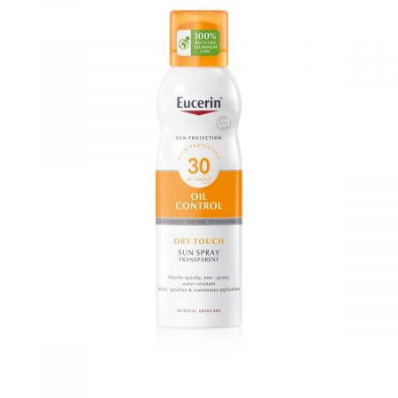 Eucerin Oil Control Invisible Skin Spray with Sun Protection SPF 30+, 200 ml