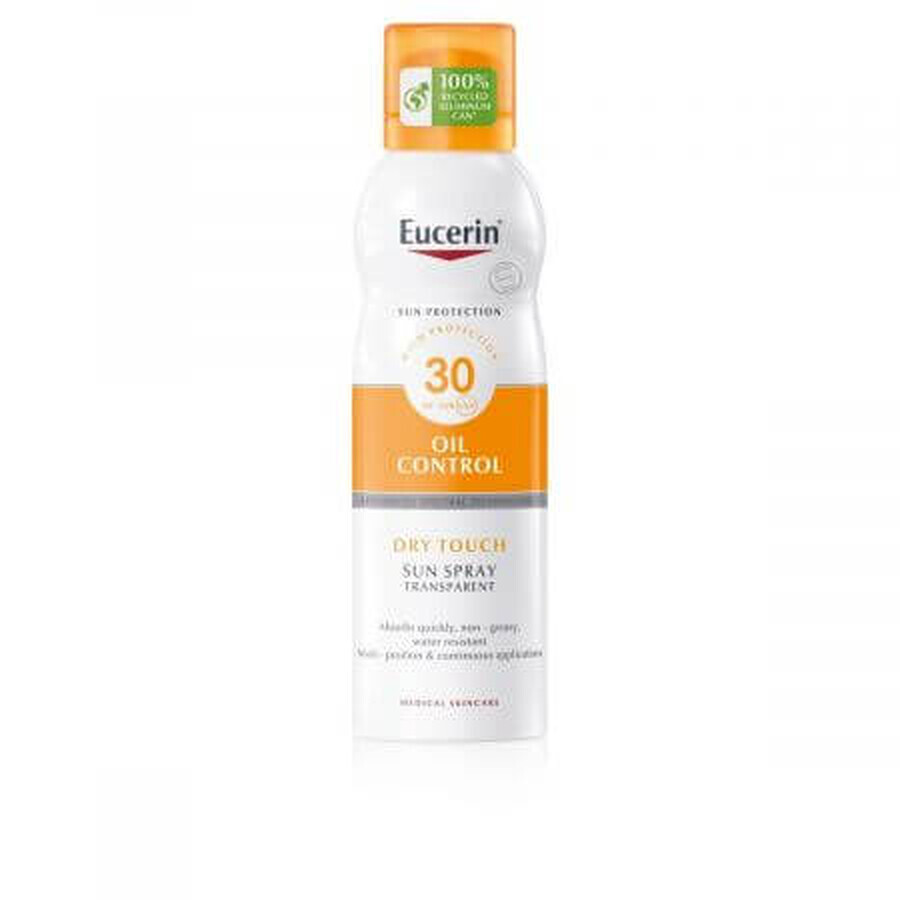 Eucerin Oil Control Invisible Skin Spray with Sun Protection SPF 30+, 200 ml