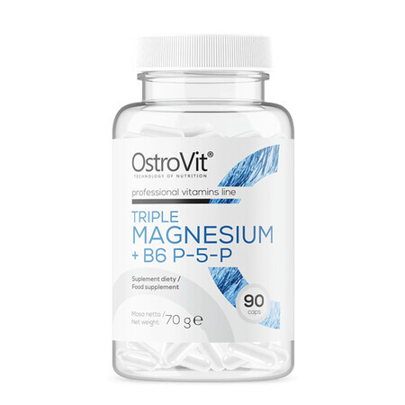 Triple Magnesium + B6, 90 capsules, Ostrovit