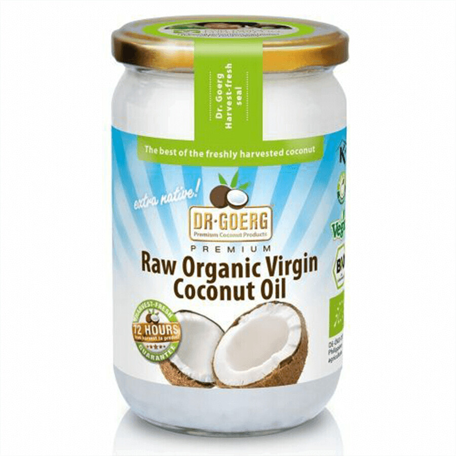 Premium Raw Organic Coconut Oil, 200 ml, Dr. Goerg