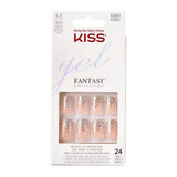 Fantasy Glitter Gel False Nails, Fanciful Medium Squoval, Kiss