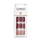 Fake nails Impress, Hero Medium Squoval, Kiss