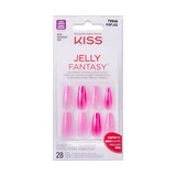 Jelly Fantasy fake nails, Jelly Baby Long Coffin, Kiss