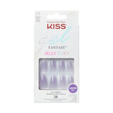 Fantasy Jelly False Nails, Medium Coffin, Kiss