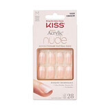 Salon Acrylic fake nails, Cashmere Medium Squoval, Kiss