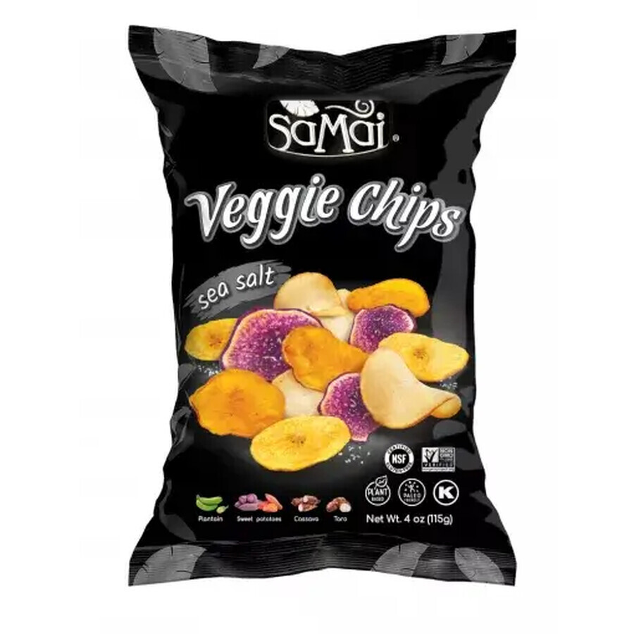 Groentechips met zeezout, 115 g, SaMai