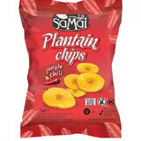 Chipsuri din banane cu gust de jungle chili, 75 g, SaMai