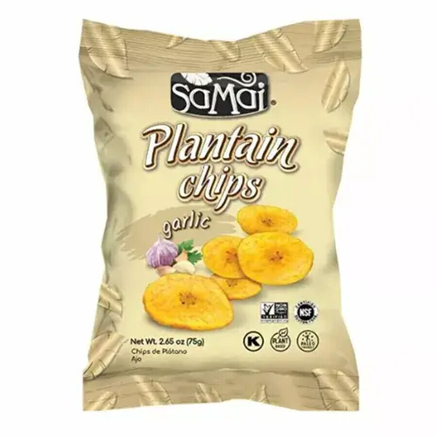 Bananenchips met knoflooksmaak, 75 g, SaMai