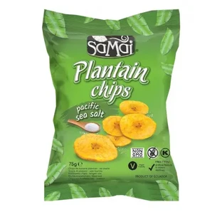 Banana chips with sea salt, 75 g, SaMai