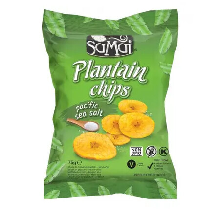 Bananenchips met zeezout, 75 g, SaMai