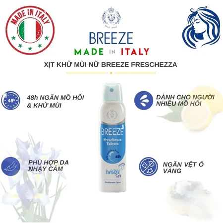 Spray déodorant Frsh Talc, 150 ml, Breeze