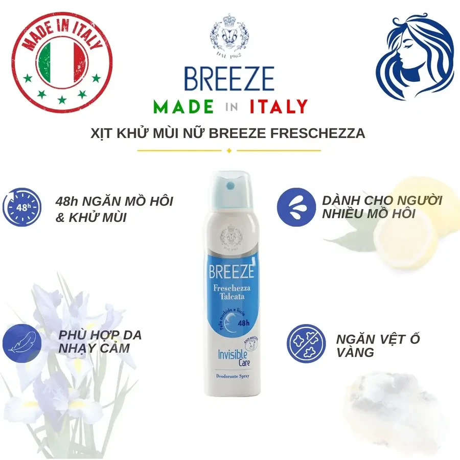 Spray déodorant Frsh Talc, 150 ml, Breeze