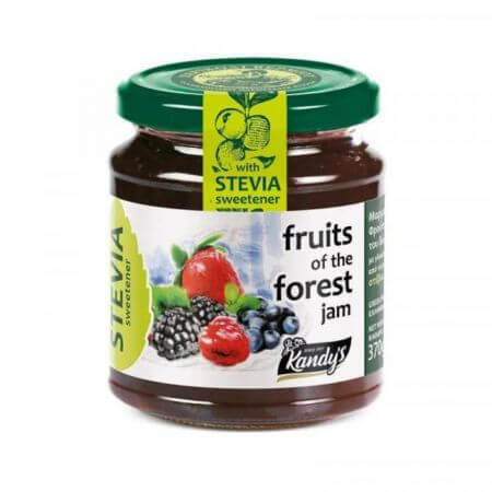 Marmellata di frutti di bosco dolcificata con Stevia, 370 g, Kandy's