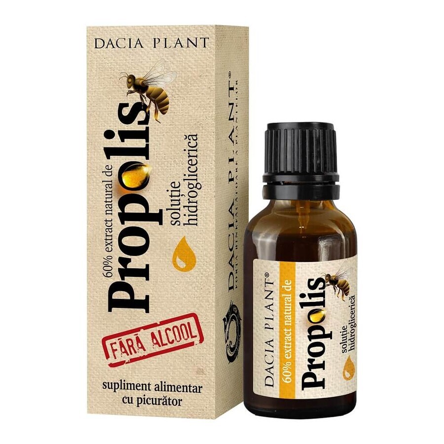 Natural propolis extract without alcohol, 20 ml, Dacia Plant