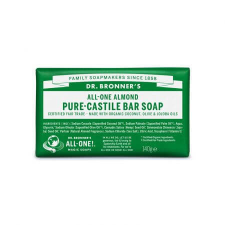 Savon solide Castilia Almond, 140 g, Dr. Bronner's