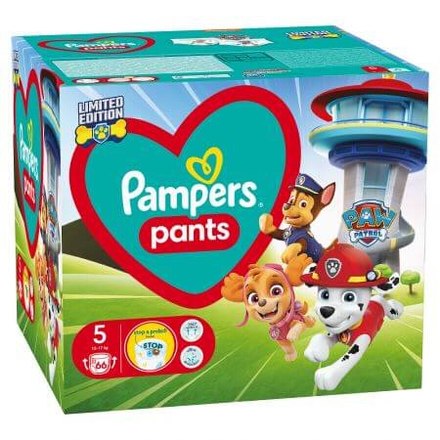 Puppy Patrol Luiers, Nr.5, 12 - 17 kg, 66 stuks, Pampers