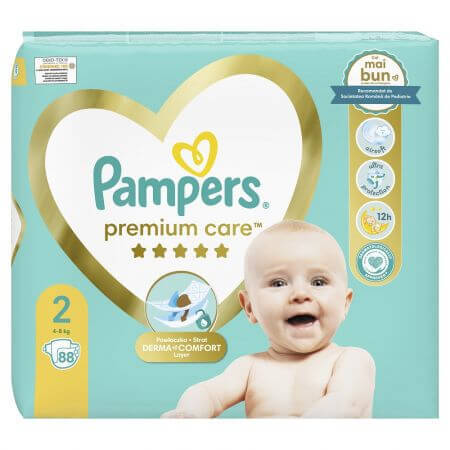 Premium Care Windeln, Nr. 2, 4 - 8 kg, 88 Stück, Pampers