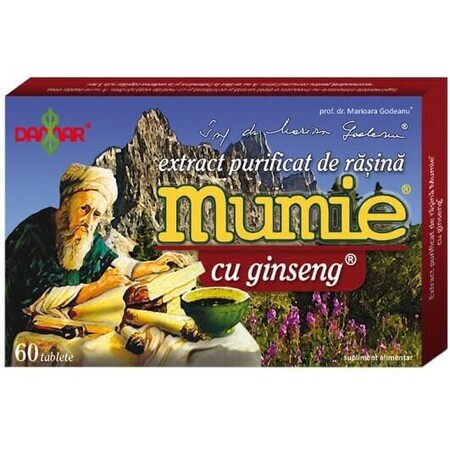 Purified Mumie resin extract with Ginseng, 60 tablets, Damar General Trading