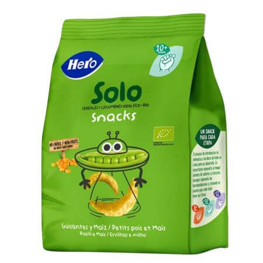 Snack bio aux pois et au maïs, 40 g, Hero Solo