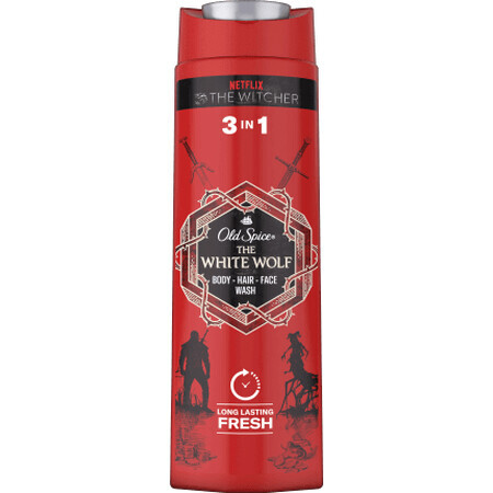 Old Spice Gel doccia 3 in 1 LUPO BIANCO, 400 ml