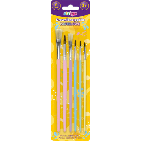 Strigo Pastelpenselen, 6 stuks