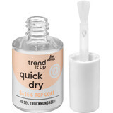 Trend !t up Base&Top Coat ad asciugatura rapida, 10,5 ml