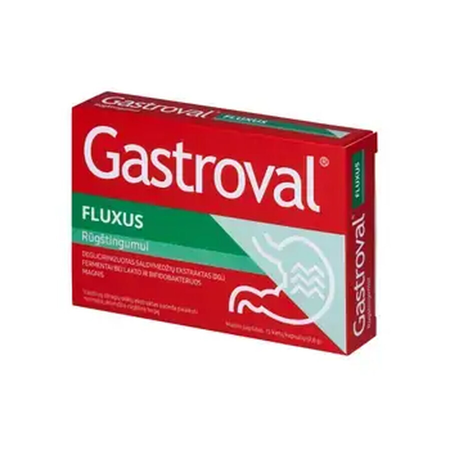 Gastroval Fluxus stomach acid supplement, 15 capsules, Valentis