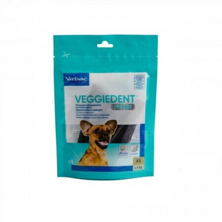 Dental bars for dogs up to 5 kg Veggiedent Fr3sh XS, 15 bars, Virbac