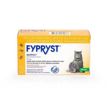 Fypryst Kat Spot On 50 mg A44, 3 tubes, Krka